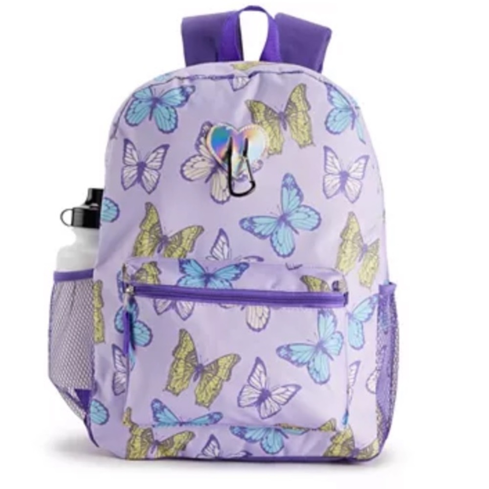 Girls Print Backpack with lunchbox - Picture 2 of 4